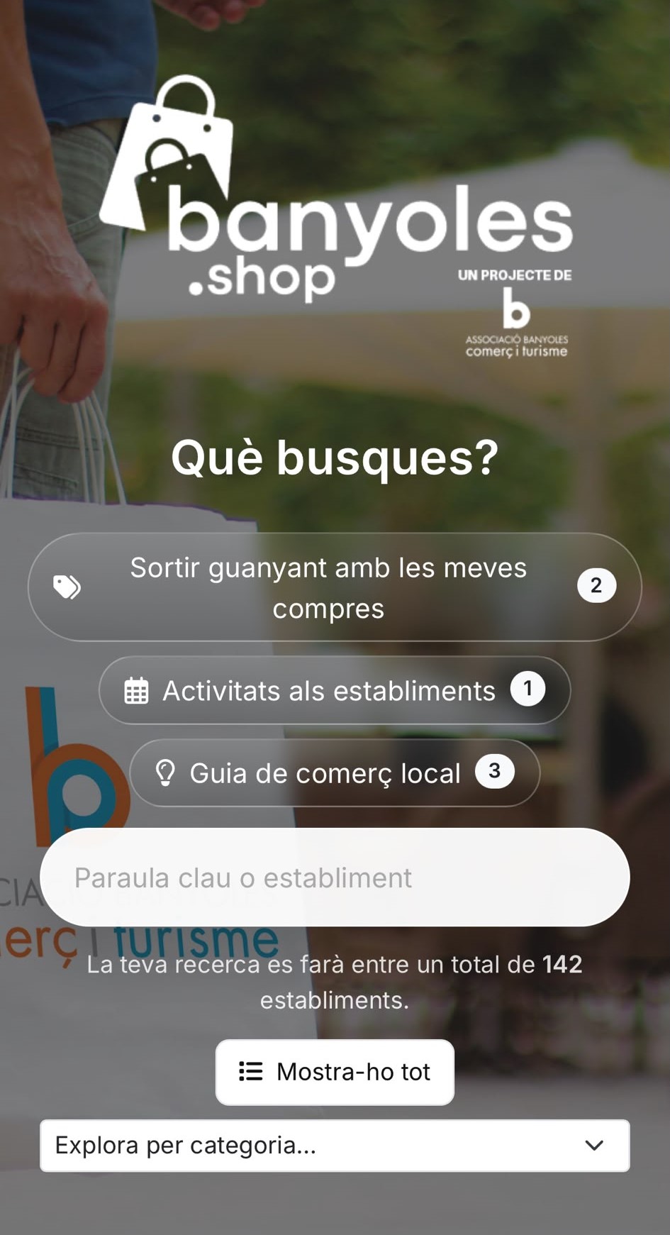 Captura de la web Banyoles.shop